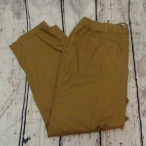 Faded Glory Dark Tan Trousers w/5 Pockets, Elastic Waist